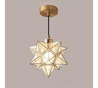 Creative individualità trasparente vetro stella stella luce retrò stile lampada ombra lampadario soffitto appeso droplight per caffè loft bar vivente spazio studio corridoio corridoio Aisle E27 presa