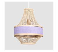 Creative Japanese Style Adjustable Hanging Lamp Cloth Decoration Chandelier Pendant Light Chandeliers for Kitchen Island Living Room Dining Room(Light Purple,30 * 37cm)