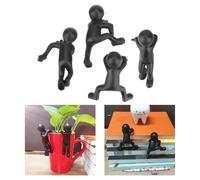 Creative Kung Fu Little Men Flower Pot Vase Hugger Climbing Decor Ornamenti