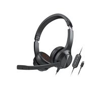 CREATIVE Chat USB On-ear Headset with Swivel-to-mute Noise-cancelling Boom Mic,