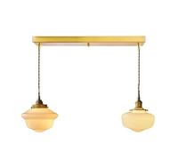 Creative Milky White Glass LED Pendant Lamp Kitchen Living Room Bedroom Restaurant Bar Copper Chandelier Modern Home Decor Light