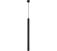 Creative Nordic Black Suspension Chandelier Metal Pendant Lamp Long Tube Hanging Light Cylinder Droplight Spotlight Ceiling Downlight 3W LED for Restaurant(40cm)