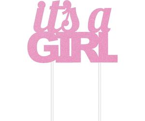 Creative Party It's A Girl Glitter Plastica Cake Topper (SG27029)