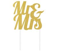 Creative Party Mr & Mrs Glitter Cake Topper (SG27030)