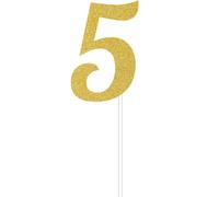 Creative Party Number 5 Glitter Cake Topper (SG27017)