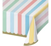 Creative Party PC346322 - Tovaglia di carta a strisce pastello, 1 pezzo