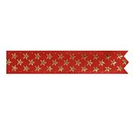 Creative Party- Rotolo di Nastro per Torta a Stelle Rosse e Dorate, 1 m, Red Shimmering Stars, BX327