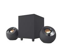 Creative Pebble 2.0 - Altoparlanti da scrivania alimentati tramite USB con driver a ampio campo e radiatori passivi per PC e laptop Nero con subwoofer.