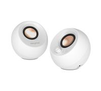 CREATIVE Pebble Pro Altoparlanti per computer 2.0 USB-C con Bluetooth 5.3 e illuminazione RGB personalizzabile, audio USB e porta per cuffie/microfono (Bianca)