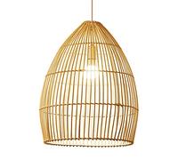 Creative Personalized Hanging Lights Classic Handwoven Chandelier Beige Wicker Pendant Light Suspensiom Lamp Antique French Ceiling Lighting Fixture for Dining Room,Living Room Bar