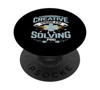 Creative Problem Solving Pro Puzzle Piece Life Citazione PopSockets PopGrip Adesivo