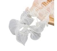 Creative Puff Floral Ribbon Border Bouquet, Snow Gauze Yarn Decoration, Packaging Ribbons(Cream)