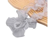 Creative Puff Floral Ribbon Border Bouquet, Snow Gauze Yarn Decoration, Packaging Ribbons(Grey)