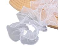 Creative Puff Floral Ribbon Border Bouquet, Snow Gauze Yarn Decoration, Packaging Ribbons(White)