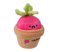 Creative Pulling Radish Keychain - Potted Plant Plush Pendant Doll , Cute Carrot Stuffed Ornament Accessory , Soft Vegetable Keyring Collectible Charm , Mini Plush Gift Toy | Kids Presents, School Bag