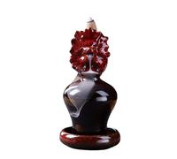 Creative Purple Sand Backflow Aromatherapy Furnace Zen Ceramic Classical den Dragon Incense Burner Ornaments Crafts (A) (Purple)