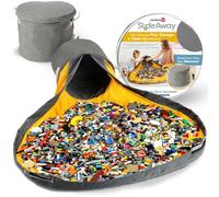 Creative QT - Organizzatore a Scomparsa per Giocattoli e Tappetino da Gioco per Bambini - Scatola portagiochi per Bambini per Ragazzi e Ragazze - Portagiochi per stanze dei Giochi - Grigio