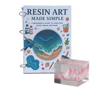 Creative Resin Art Manual, Colorful Guidebook, Visual Tutorials With Practical Tips, Project Planning Notebook, 1 Softcover Book, Excellent For Crafting Studio Or Home Use
