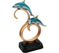 Creative Resin Dolphin Ornament for Home and Study Decor, Unique Design Desktop Figurine Suitable for Living Room and Photography Prop Professional process