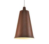 Creative Retro Bar Pendant Dining Room Decorative Hanging Chandelier, American Minimalist E27 Wood Grain Metal Drop Lamp. Cafe Lantern(Coffee)
