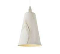 Creative Retro Bar Pendant Dining Room Decorative Hanging Chandelier, American Minimalist E27 Wood Grain Metal Drop Lamp. Cafe Lantern(Ivory)
