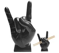 Creative Rock - Supporto per batteria, supporto per batteria, supporto per batteria, supporto per batteria, decorazione per la casa, scultura a mano, statue di dito, rock and roll