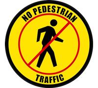 Creative Safety Supply Cartello da pavimento con scritta "No Pedestrian | Autoadesivo, segno industriale del pavimento del vinile del grado per la comunicazione visiva dell'interno
