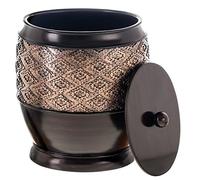 Creative Scents Dublin Piccolo cestino della spazzatura con coperchio, decorativo, in resina resistente, sottile, per il bagno, per pannolini e carta