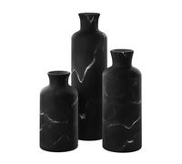 Creative Scents Set di vasi neri opachi, vasi decorativi, perfetti per contenere erba della pampa, fiori secchi/freschi, vasi per cucina, camera da letto, ufficio, soggiorno o decorazione per mensole