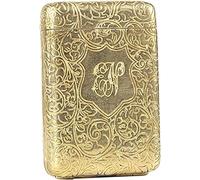 Creative Sigaretta Caso Classicamente Ette Caso Box, Ette Caso Ultra-Sottile Europeo Classico Tre Open Alloy Intagliato Ette Box per Gli Uomini Fumando Bel Regalo Oro (Oro)