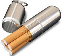 Creative Sigaretta Caso Classicamente Ette Caso Box, Portatile Ette Caso - Sigillato Impermeabile Metallo Ette Box Outdoor Mini Uomini e Donne Lega Di Alluminio Ette Canzoni Nero (Giallo)