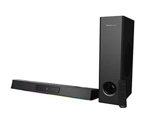 CREATIVE Sound Blaster Katana V2X 5.1 - Soundbar multicanale da gioco con subwoofer compatto, potenza massima 180 W, design con 5 driver triamplificati, tecnologia Super X-Fi e illuminazione RGB