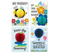 Creative Teaching Press 3D POP! Positive Mindset Inspire U™ 4-Poster Pack