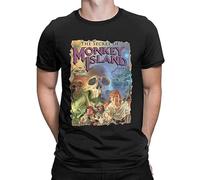Creative The Secret of Monkey Island Men's Cotton T-Shirt Shirt Top Tee Black XL