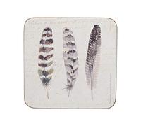 creative tops C000286 Premium stampato quadrato con retro in sughero con scritta piume