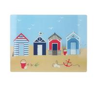 Creative Tops Coastal Glass Work Surface Protector, tagliere multifunzionale in vetro temperato, tagliere con design marittimo, 40 x 30 cm