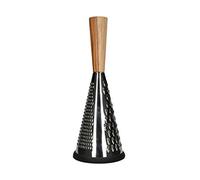 Creative Tops Gourmet spaziosa Conico grattugia per Formaggio con Manico in Legno (12,7 x 12,7 x 33 cm), in Acciaio Inox, Colore: Argento/Marrone, 13 x 13 x 33 cm