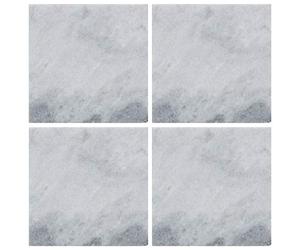 Creative Tops Naturals - Set di 4 sottobicchieri in marmo, colore: bianco, 10 cm