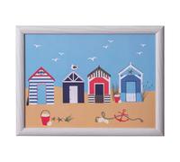 Creative Tops Vassoio da grembo con stampa Coastal e cuscino, imbottito con sacchetto di fagioli, scrivania portatile da grembo, vassoio da scrivania per laptop 44 cm x 34 cm x 6 cm