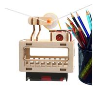 Creative Wood Puzzle Set, Mechanical Cable Car Build, con 9,5 cm Easy Assembly with Interlocking System, Premium Wooden Craft Model Kit, Puzzle Kit with Elegant Style, DIY Model Kit for Display Room