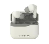 CREATIVE Zen Air Plus Auricolari True Wireless leggeri con Bluetooth LE Audio, Cancellazione Attiva Ibrida del Rumore, Modalità Ambiente, fino a 32 ore di riproduzione totale, 6 microfoni (Crema)