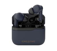 CREATIVE Zen Air Plus Auricolari True Wireless leggeri con Bluetooth LE Audio, Cancellazione Attiva Ibrida del Rumore, Modalità Ambiente, fino a 32 ore di riproduzione totale, 6 microfoni (Blu Scuro)