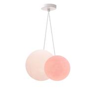 CREATIVECOTTON Lampadario a Sospensione LED con sfere di cotone (Fairytale, doppia)