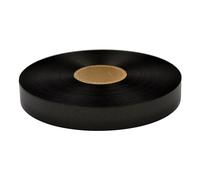 Creativery Nastro decorativo in plastica, 19 mm x 100 m, impermeabile, 30 colori in 5/10/19/31/50 mm, nastro decorativo in plastica, per il fai da te di stelle di Natale e fiocchi per auto, nero