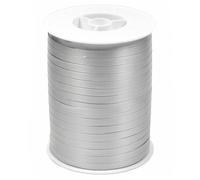 Creativery Nastro decorativo in plastica, 5 mm x 500 m, impermeabile, 30 colori in 5/10/19/31/50 mm, nastro decorativo in plastica per legare palloncini, nastro per fai da te, argento