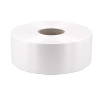 Creativery Nastro decorativo in plastica, 50 mm x 100 m, impermeabile, 30 colori in 5/10/19/31/50 mm, nastro decorativo in plastica, per il fai da te di stelle di Natale e fiocchi per auto, bianco