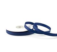Creativery Nastro decorativo per matrimonio, 25 m, 10 mm, nastro di raso opaco, colore blu scuro, blu navy, 370
