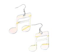 Creativi Orecchini Acrilici Con Note Musicali Accessori Dichiarazione Alla Moda Orecchini Fatti A Mano Per Le Donne Orecchini Nero Trasparente, Taglia unica, come descritto