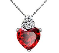 Creativi, orecchini da donna e ragazza, in cristallo, a forma di cuore, con zirconi e infinito, orecchini scintillanti, eleganti per feste di matrimonio, set di gioielli rossi, robusti e convenienti,