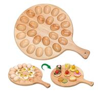 Creativi Per Vassoio Uova Ripiene - Coperchio Di Uova In Legno | Vassoio Per Servire Uova Di Legno All'aperto | Vassoio In Legno Per Servire Uova Contenitore Per Uova